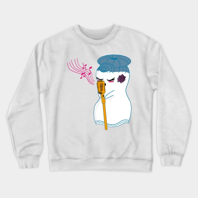 Little Ghost Old-Fashioned Crewneck Sweatshirt by nathalieaynie